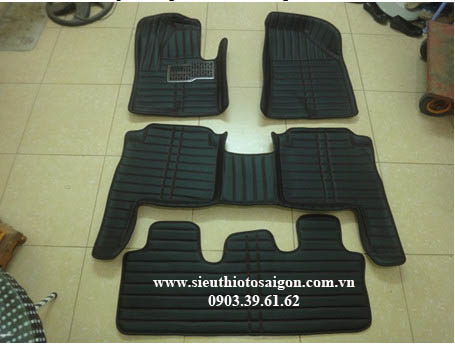 Thảm Lót Sàn 4D Màu Đen - Hyundai Santafe